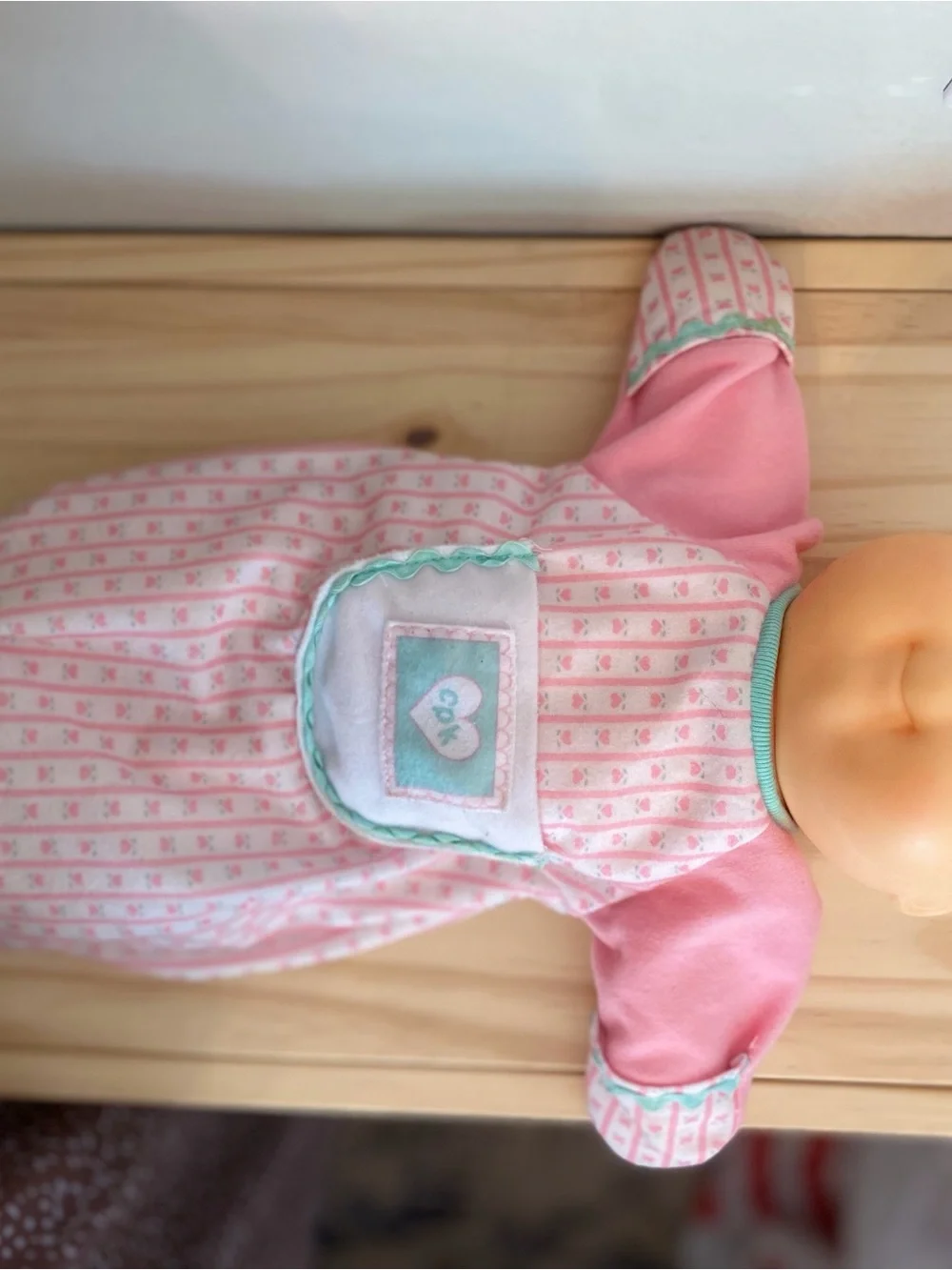 Hasbro Cabbage Patch Style Doll in Pink and Teal Outfit